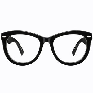 Black Cat-Eye Glasses Unisex Large Bold Statement Glasses See Pic For Measuremnt